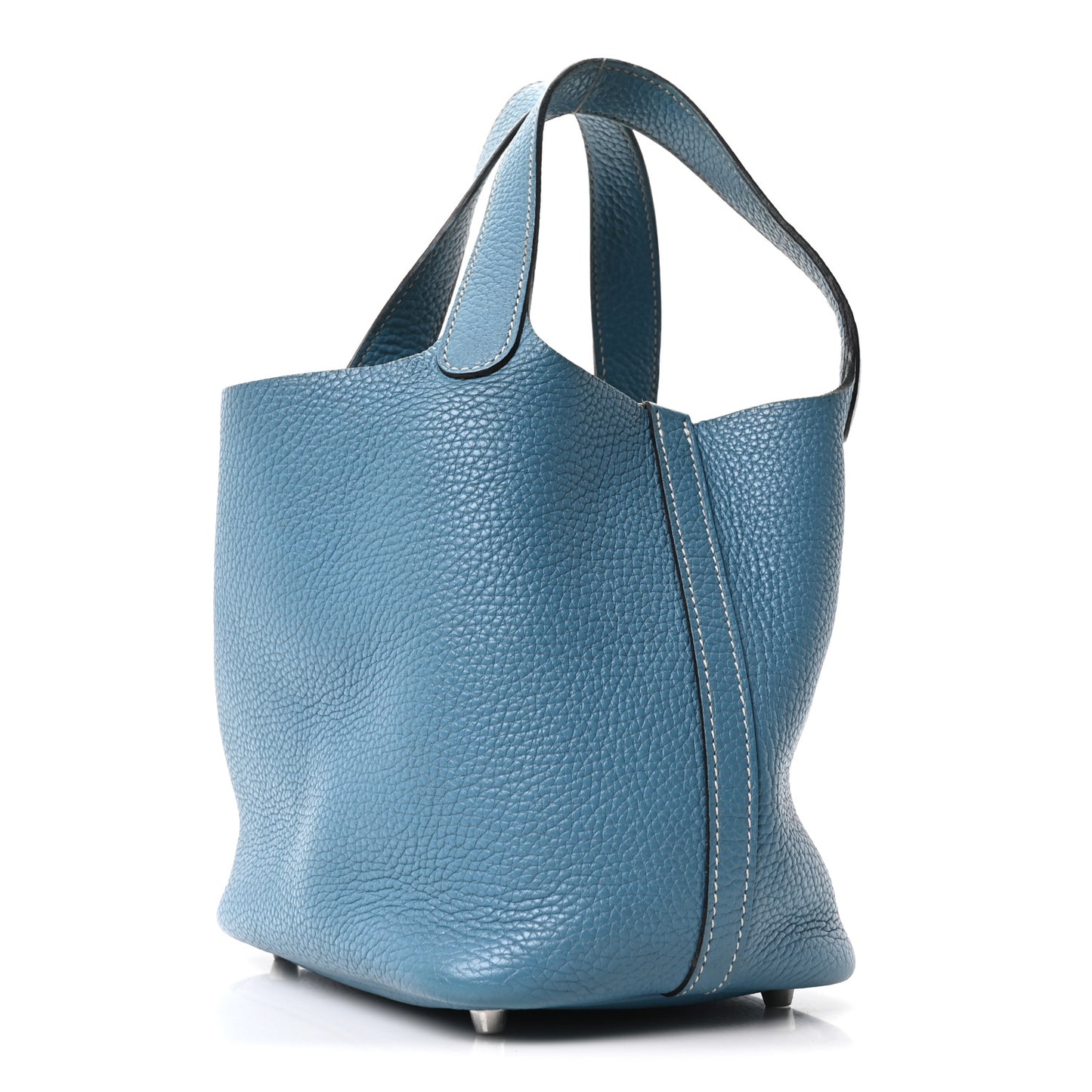 Taurillon Clemence Picotin Lock 18 PM New Blue Jean