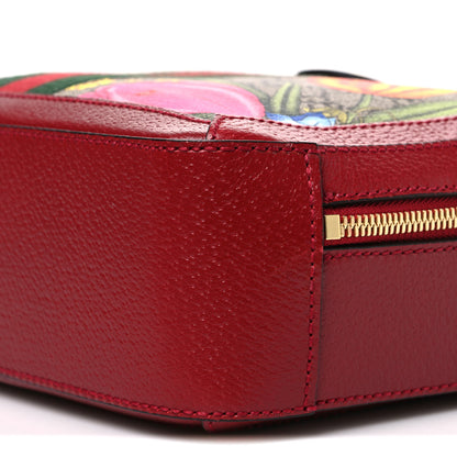 Gucci GG Supreme Monogram Flora Web Small Ophidia Top Handle Shoulder Bag Hibiscus Red 10 of 10