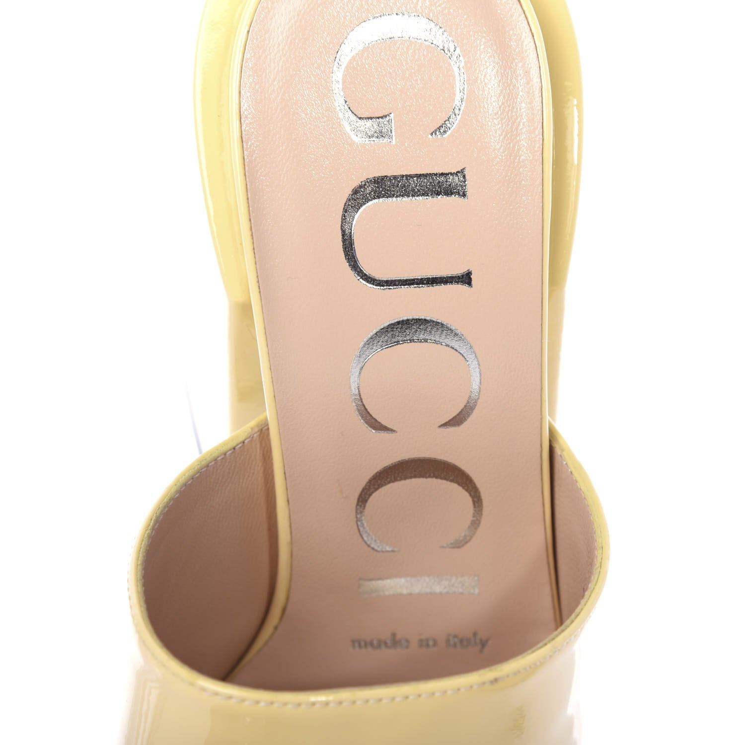 Gucci Patent Lexi Horsebit High-Heel Slide Sandals 35 Burro 9 of 11