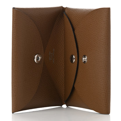 Hermes Epsom Verso Calvi Duo Card Case Alezan Biscuit 5 of 8