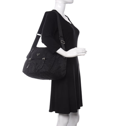 Prada Nylon Vela Messenger Bag Black 2 of 10