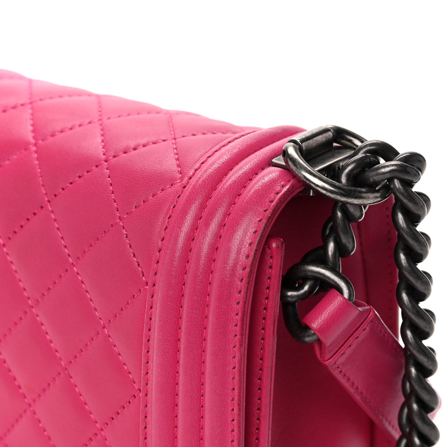 Chanel Lambskin Quilted Medium Boy Flap Pink 13 of 21