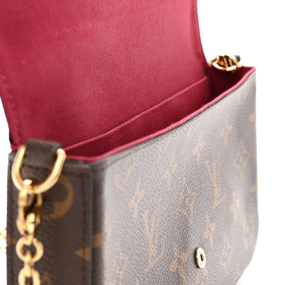 Louis Vuitton Monogram Pochette Felicie Chain Wallet Fuchsia 14 of 15