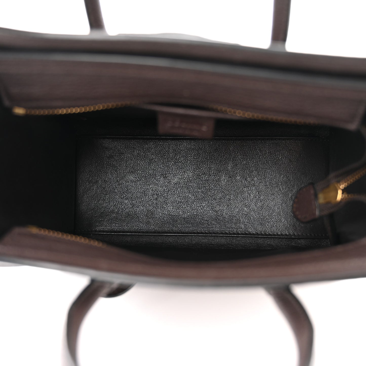 Drummed Calfskin Nano Luggage Brown