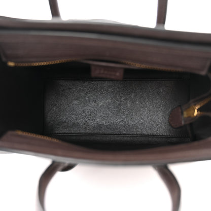 Celine Drummed Calfskin Nano Luggage Brown 5 of 13
