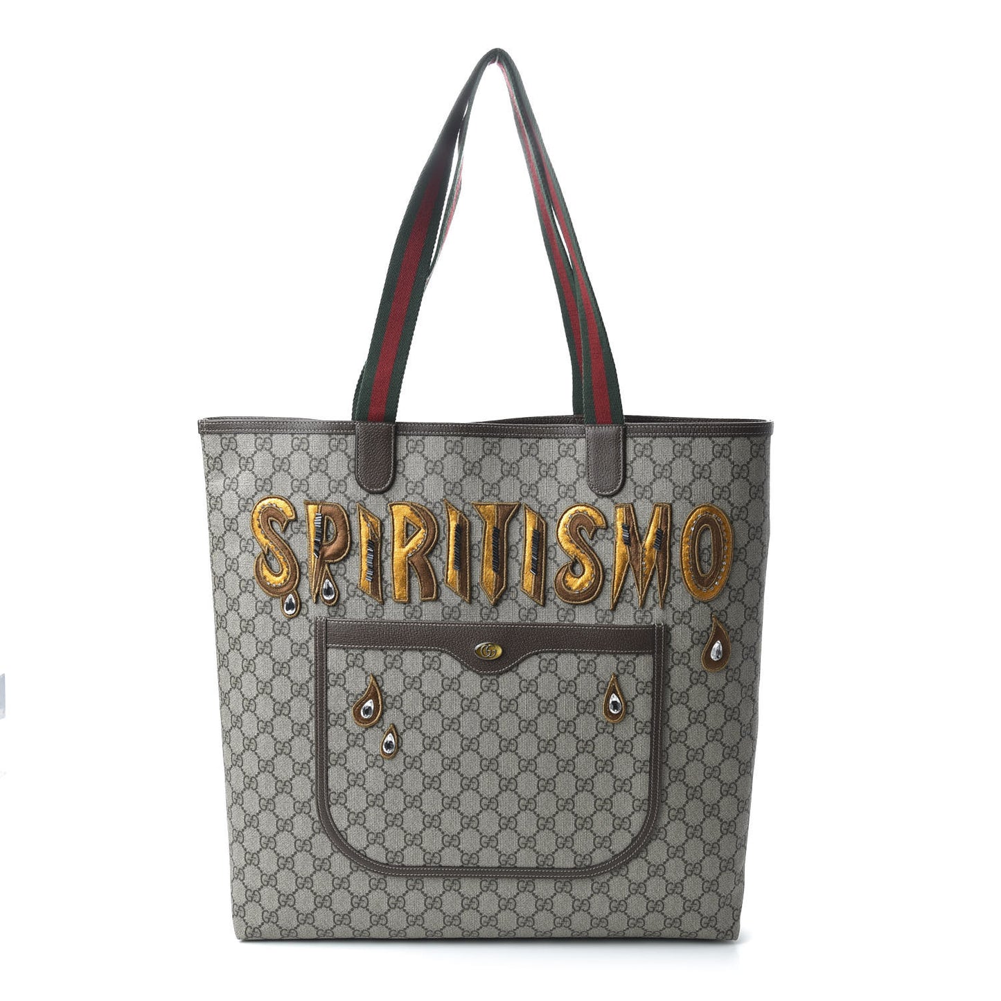 GG Supreme Monogram Web Spiritsimo Tote