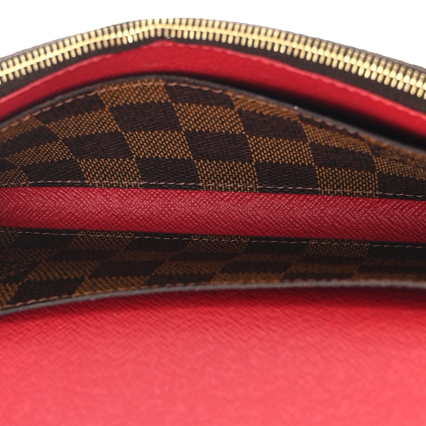 Damier Ebene Emilie Wallet Red