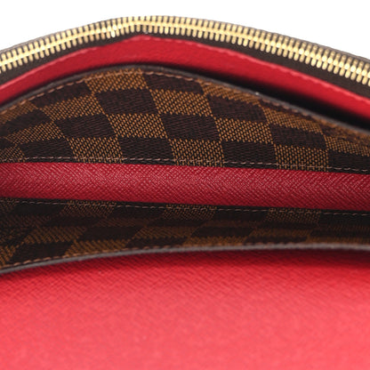Louis Vuitton Damier Ebene Emilie Wallet Red 5 of 7