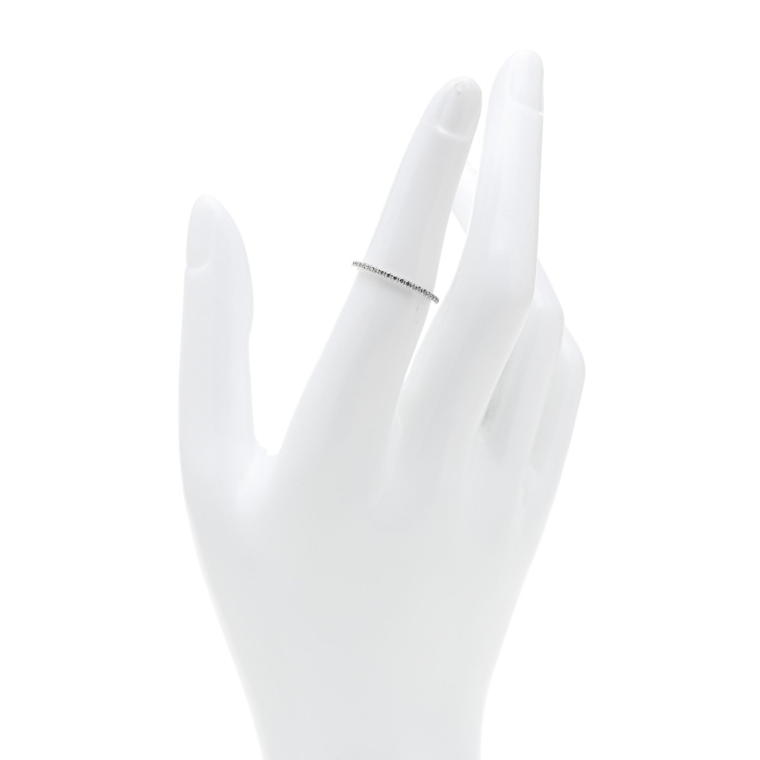 Tiffany 18K White Gold Diamond Metro Ring 52 6 2 of 6