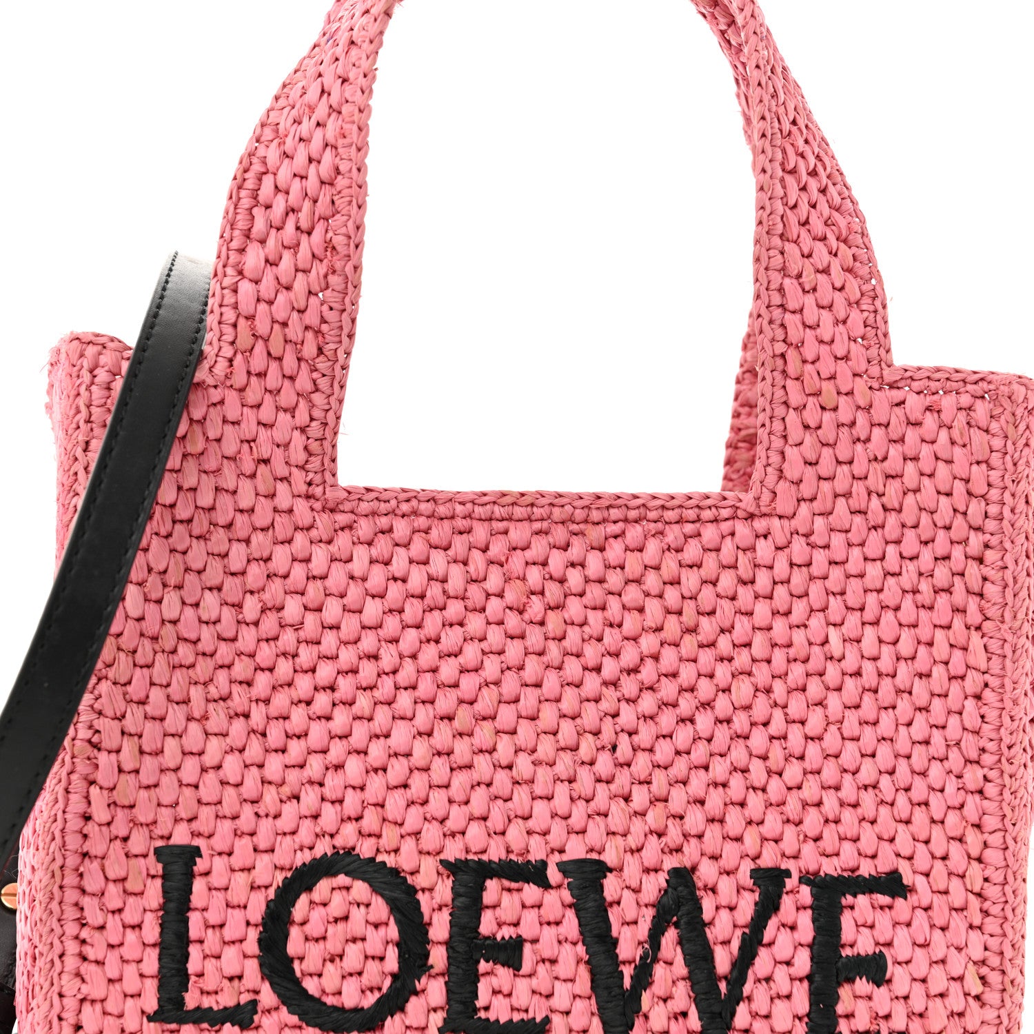 Loewe X PAULA'S IBIZA Raffia Font Tote Sunset Pink 7 of 12