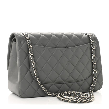Chanel Caviar Quilted Jumbo Double Flap Grey 3 of 10
