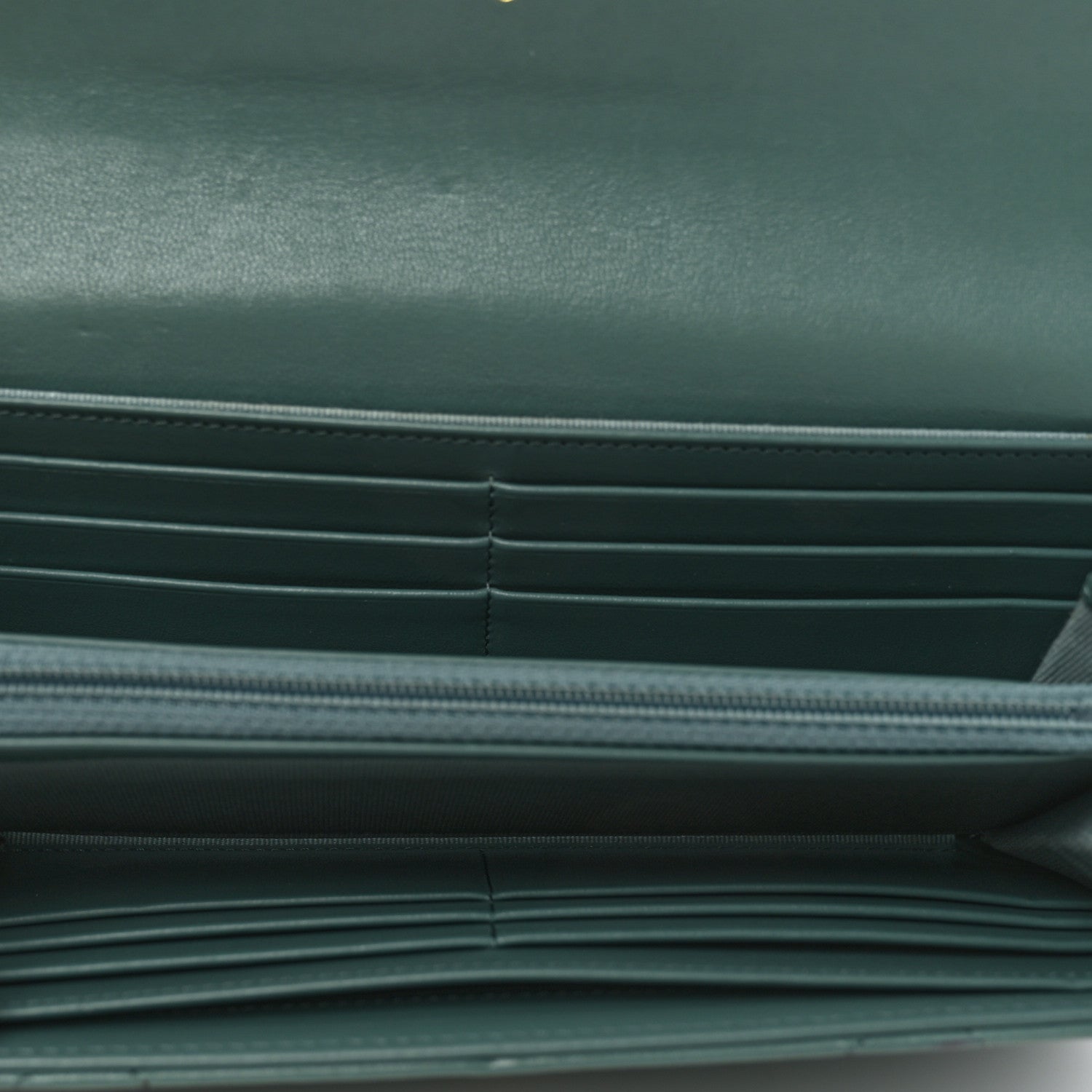 Chanel Lambskin Quilted Chanel 19 Flap Wallet Green 5 of 12