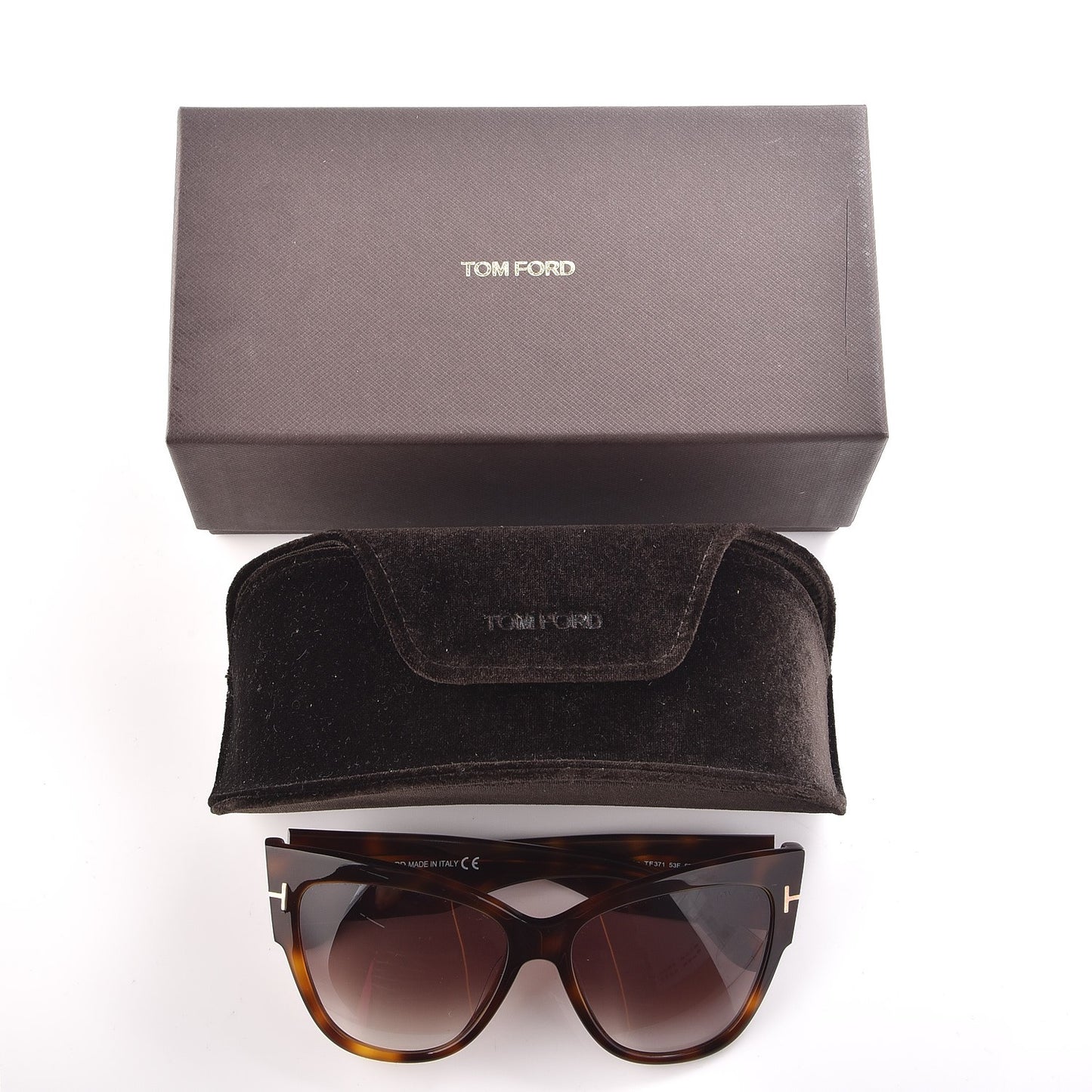 Acetate Anoushka Cat Eye Sunglasses TF371 Tortoise Shell