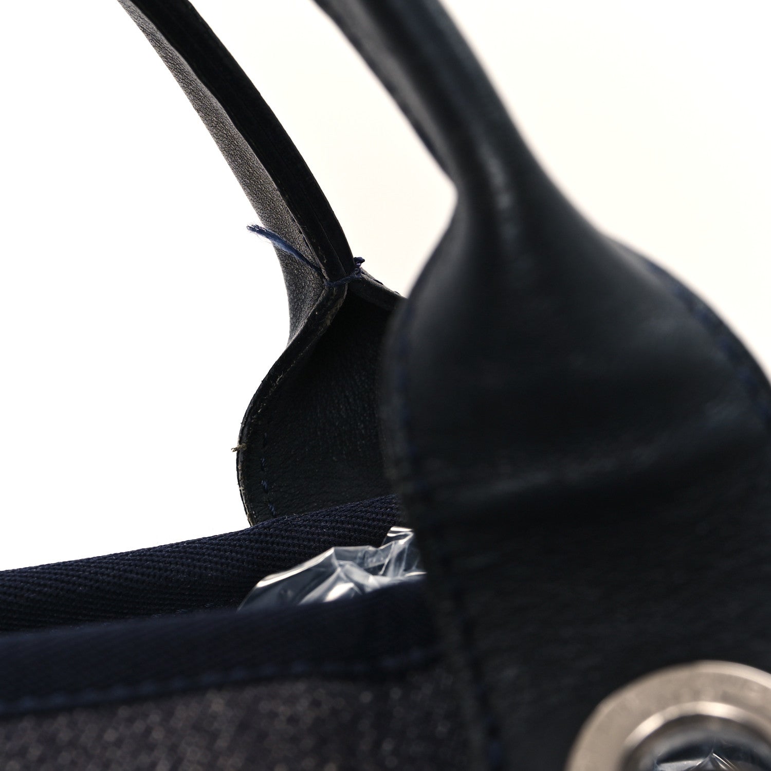 Chanel Denim Large Deauville Tote Blue Orange 12 of 13