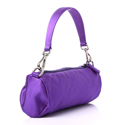 Prada Satin Raso Pochette Purple 3 of 9