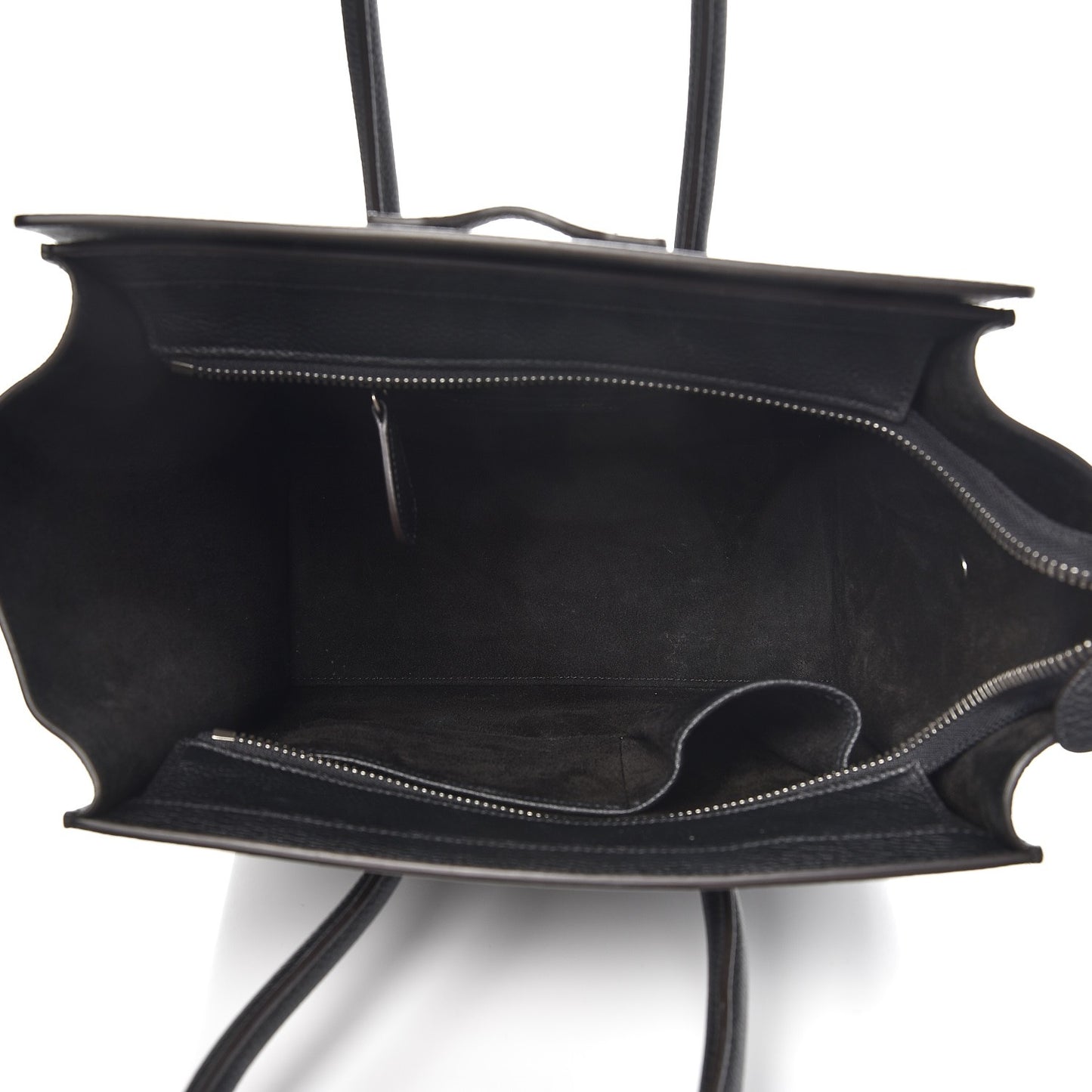 Drummed Calfskin Micro Luggage Black