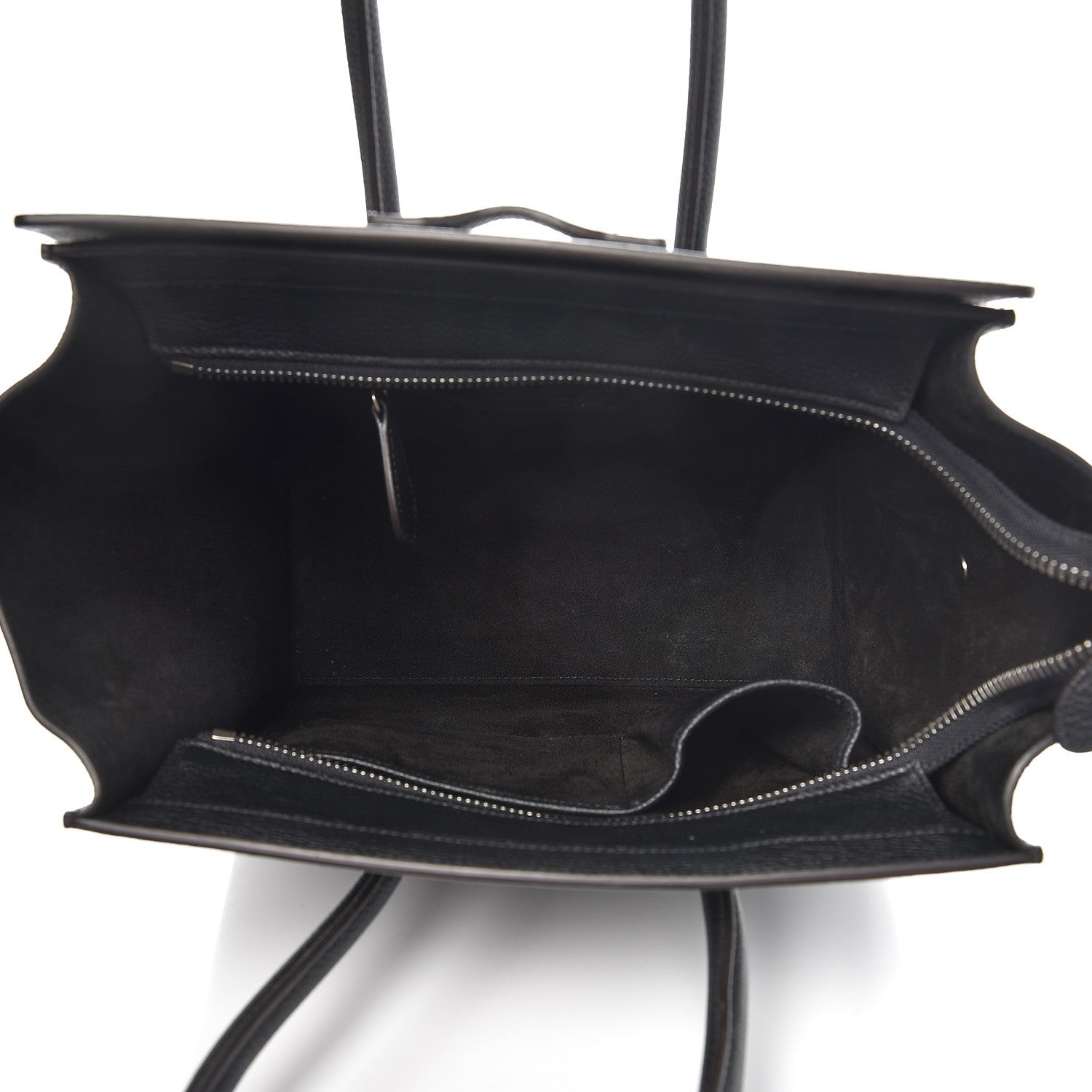 Celine Drummed Calfskin Micro Luggage Black 5 of 13