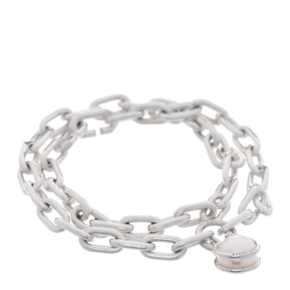 Tiffany Sterling Silver Cultured Pearl HardWear Link Bracelet 1 of 4