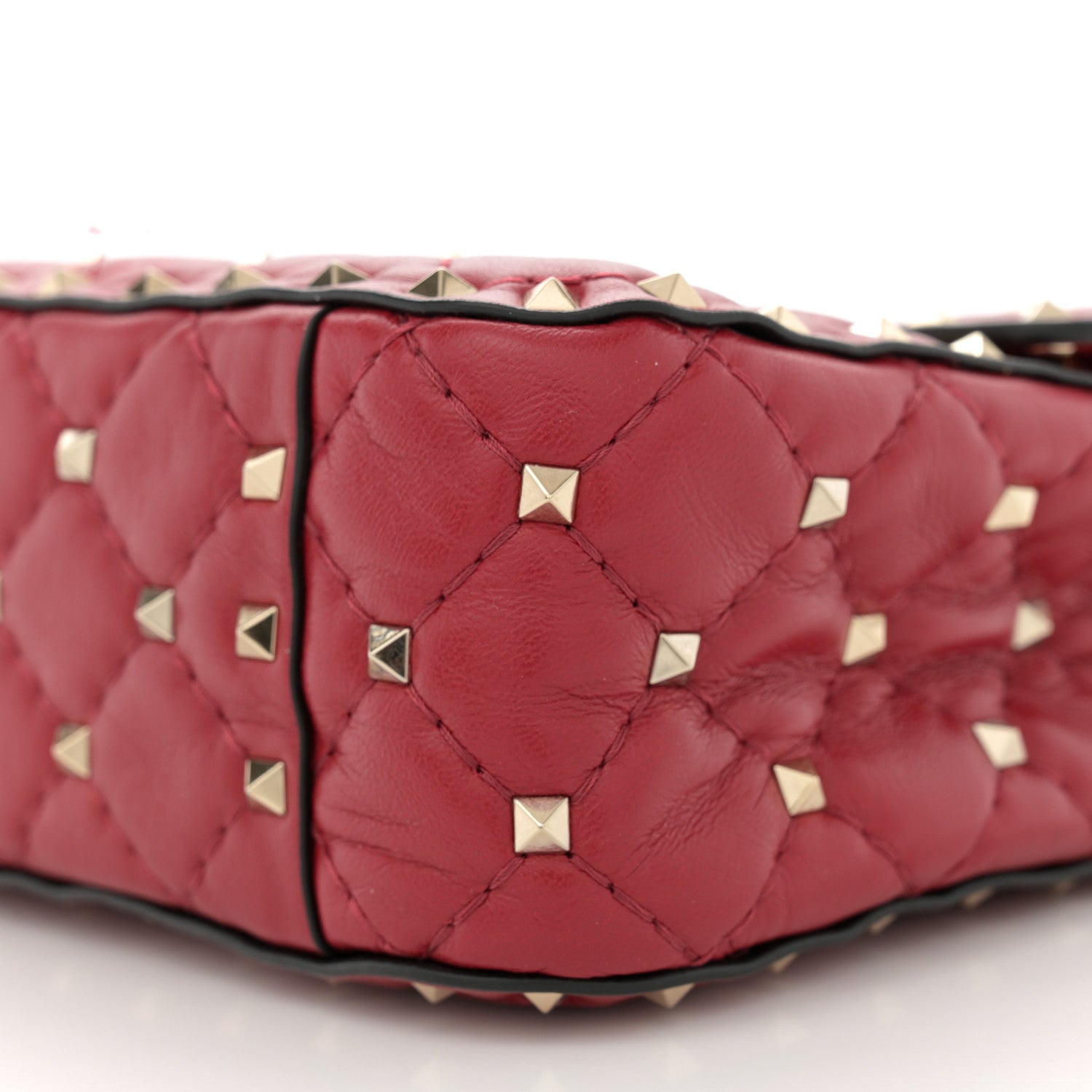 Valentino Garavani Nappa Medium Rockstud Spike Shoulder Bag Rosso Valentino 9 of 10