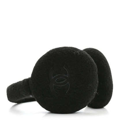 Chanel Shearling CC Ear Muffs Black 4 of 5