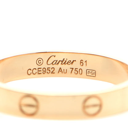 Cartier 18K Yellow Gold 3.5mm LOVE Wedding Band Ring 61 9.5 4 of 6