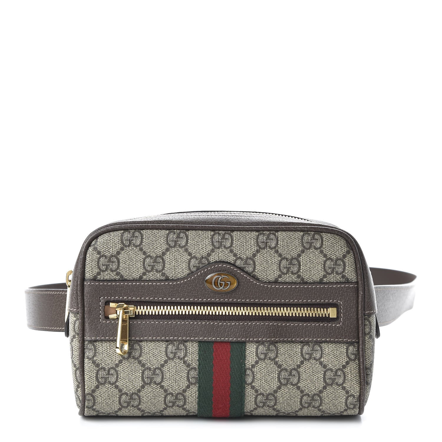 Gucci GG Supreme Monogram Web Small Ophidia Belt Bag 95 38 Dark Brown 1 of 10
