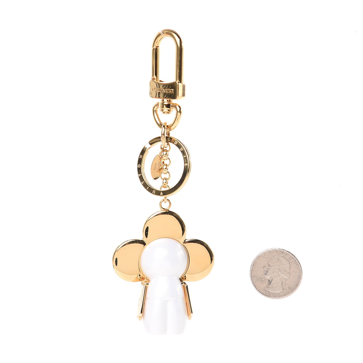 Louis Vuitton Strass Vivienne Winter Bag Charm Key Holder Gold 2 of 3