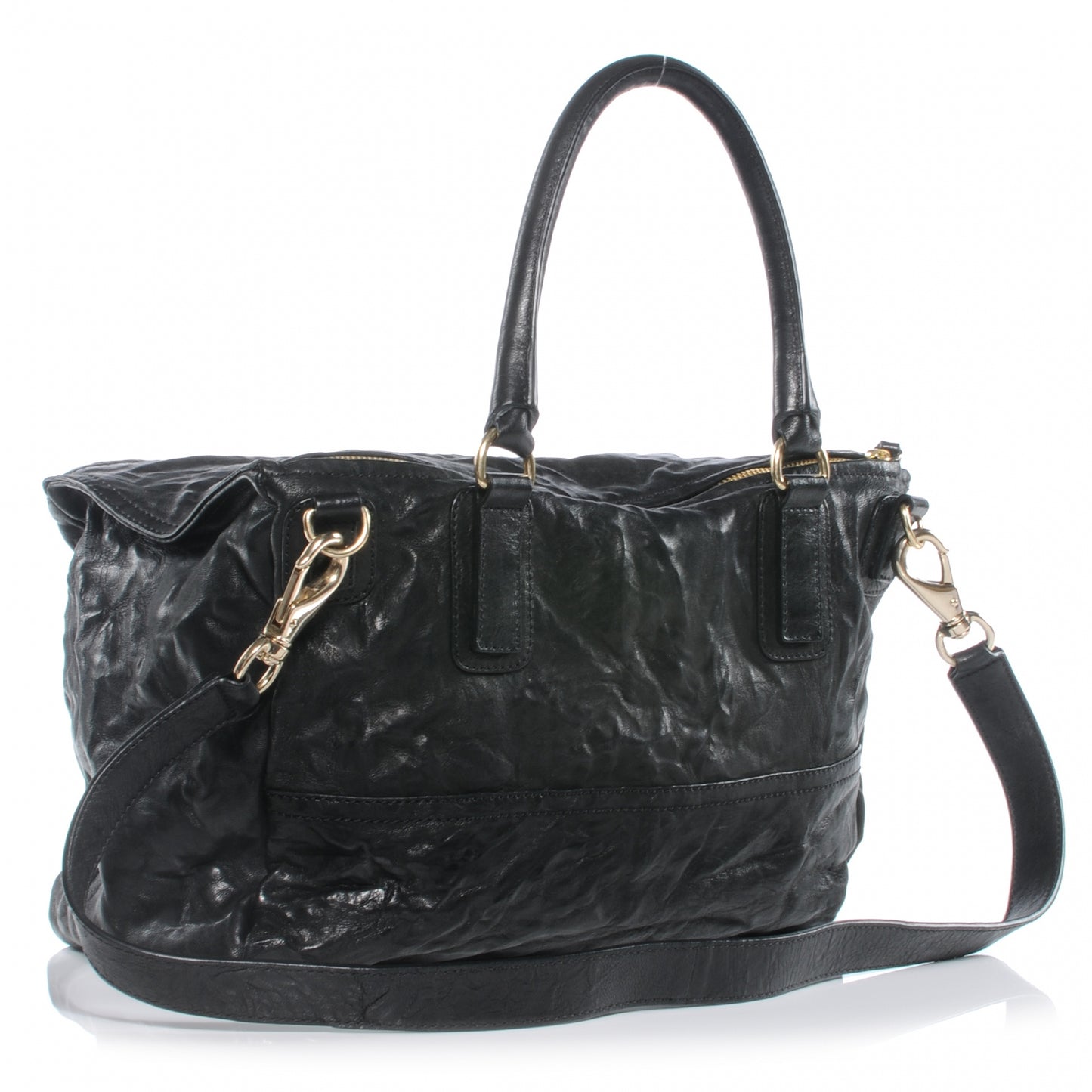 Textured Sheepskin Medium Pandora Pepe Messenger Black