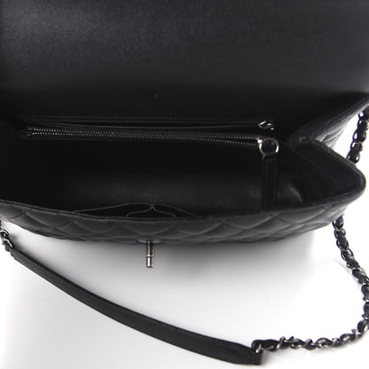 Chanel Caviar Lizard Quilted Medium Coco Handle Flap Black 5 of 11