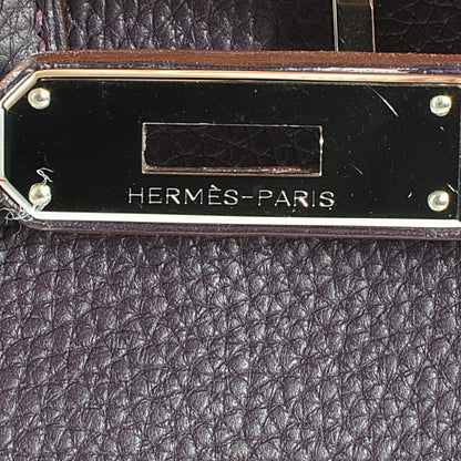 Hermes Taurillon Clemence Birkin 35 Raisin 8 of 10