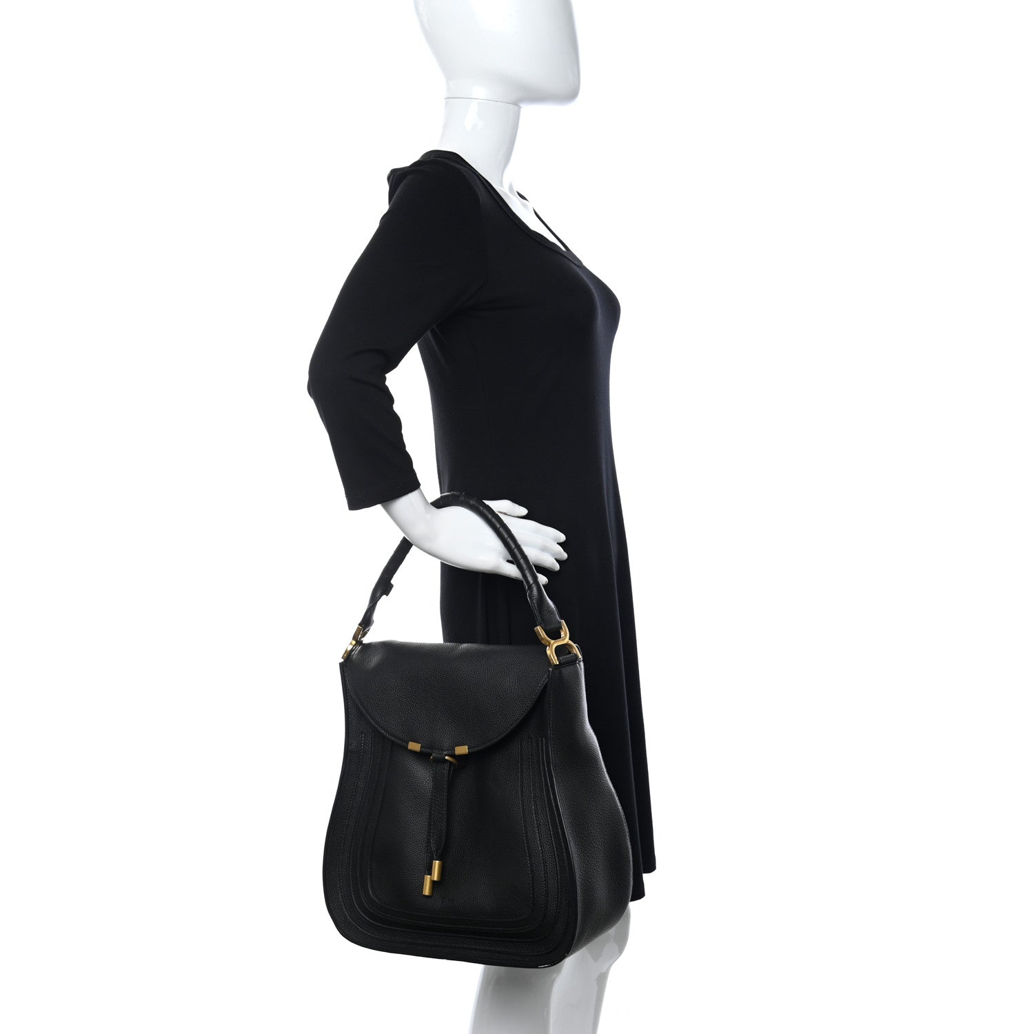 Chloe Calfskin Marcie Hobo Black 2 of 10