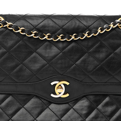 Chanel Lambskin Quilted Medium Double Flap Bag Black 7 of 11