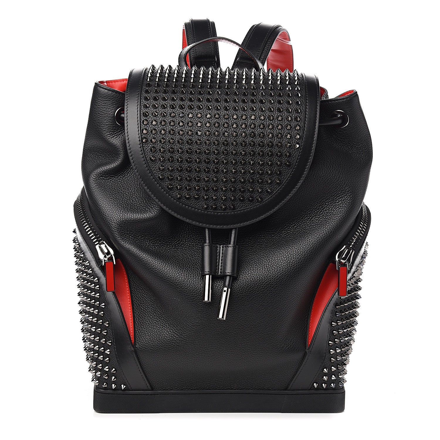 Christian Louboutin Calfskin Spiked Explorafunk Backpack Black 1 of 10