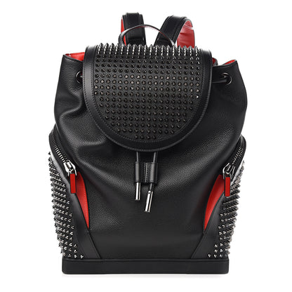 Christian Louboutin Calfskin Spiked Explorafunk Backpack Black 1 of 10