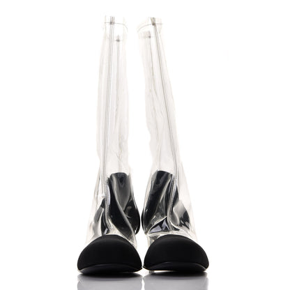Chanel PVC Grosgrain High Boots 39 Transparent Black 2 of 9