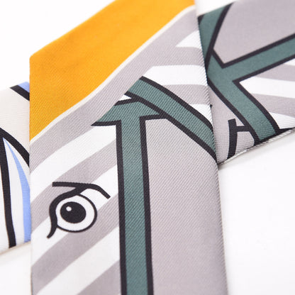 Hermes Silk Quadrige Twilly 7 of 7