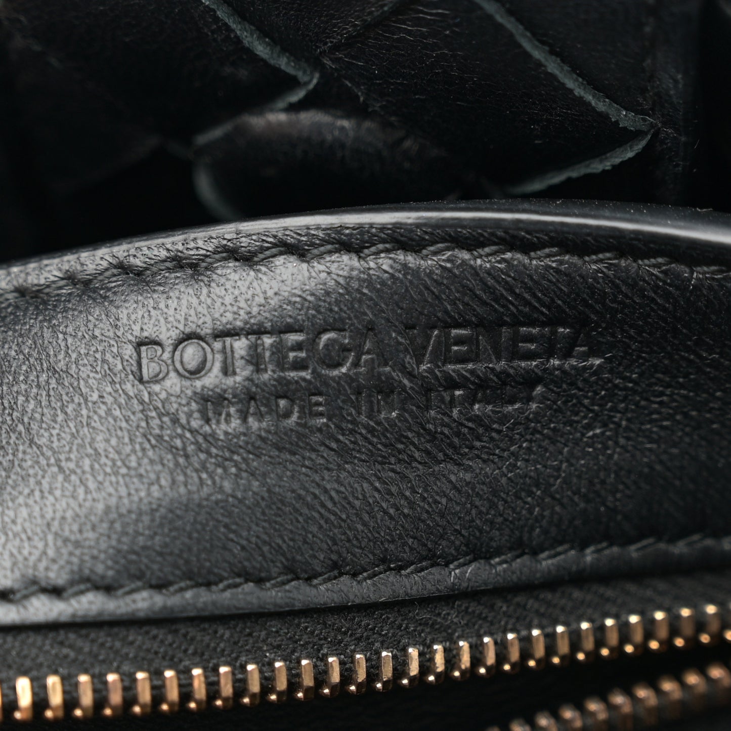 Nappa Intrecciato Small Andiamo Shoulder Bag Black