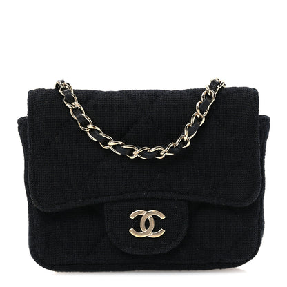 Chanel Jersey Quilted Flap Chain Waist Bag Black 1 of 11