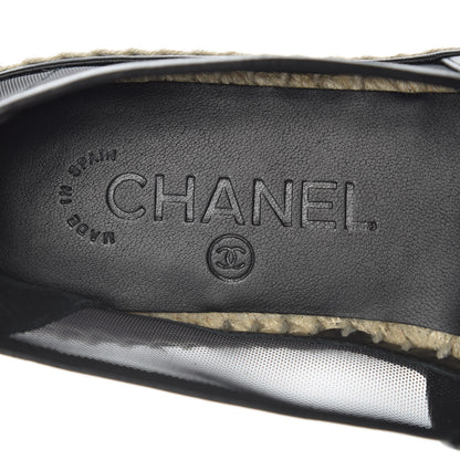 Chanel Mesh Grosgrain CC Espadrilles 36 Black 8 of 9