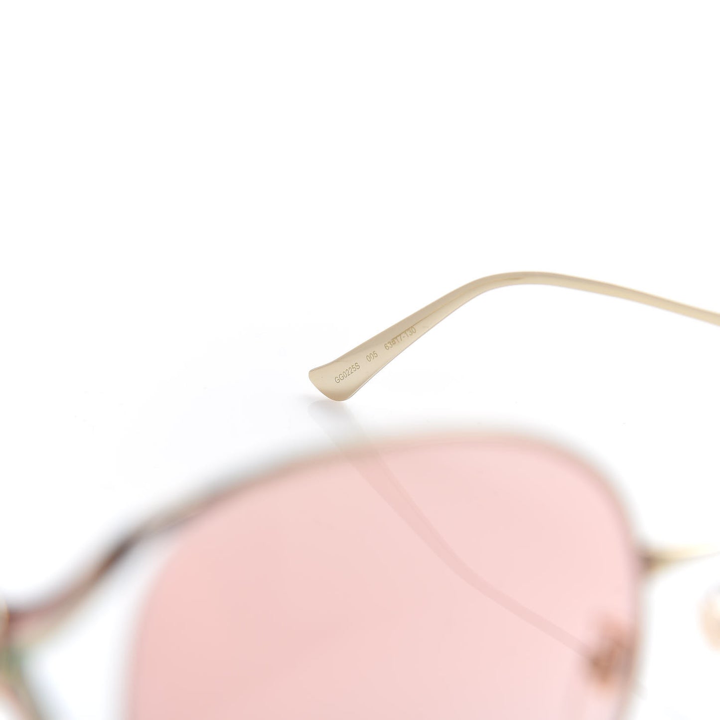 Metal Oversized Round Frame GG0225S Sunglasses Gold