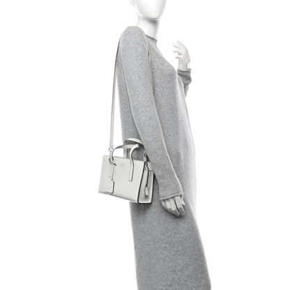 Prada Spazzolato Mini Re-Edition 1995 Double Handle Handbag White 2 of 12
