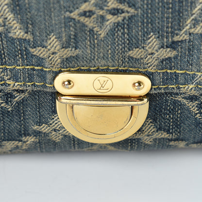 Louis Vuitton Monogram Denim Pochette Plat Clutch Blue 13 of 13