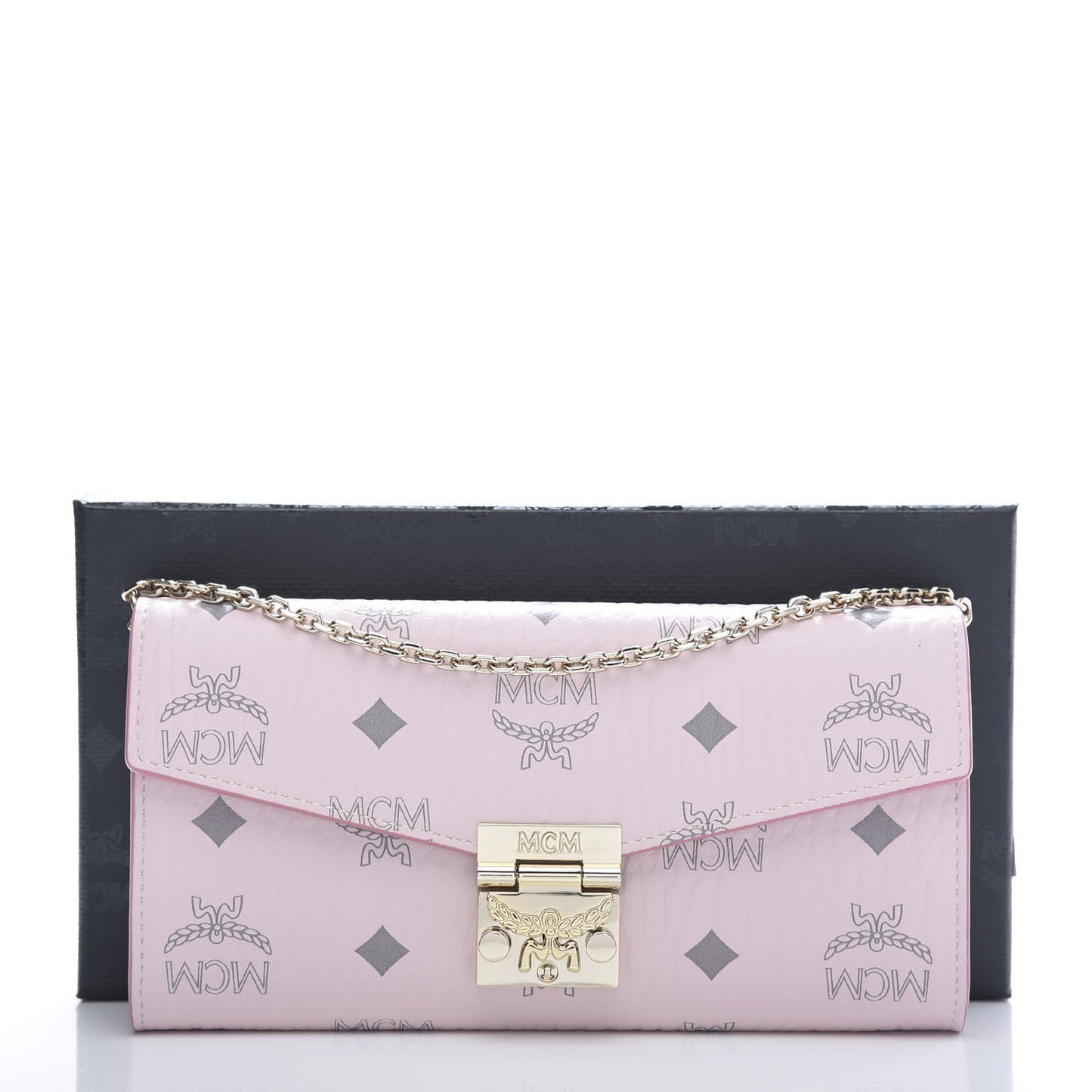 Visetos Large Patricia Wallet On Chain Soft Pink