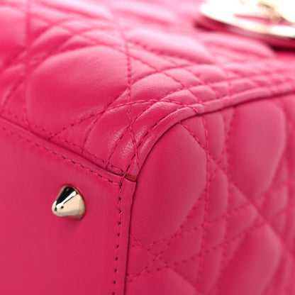 Christian Dior Lambskin Cannage Medium Lady Dior Fuchsia 8 of 10