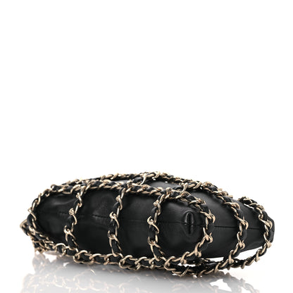 Chanel Lambskin Tech Me Out Clutch With Chain Black 4 of 13