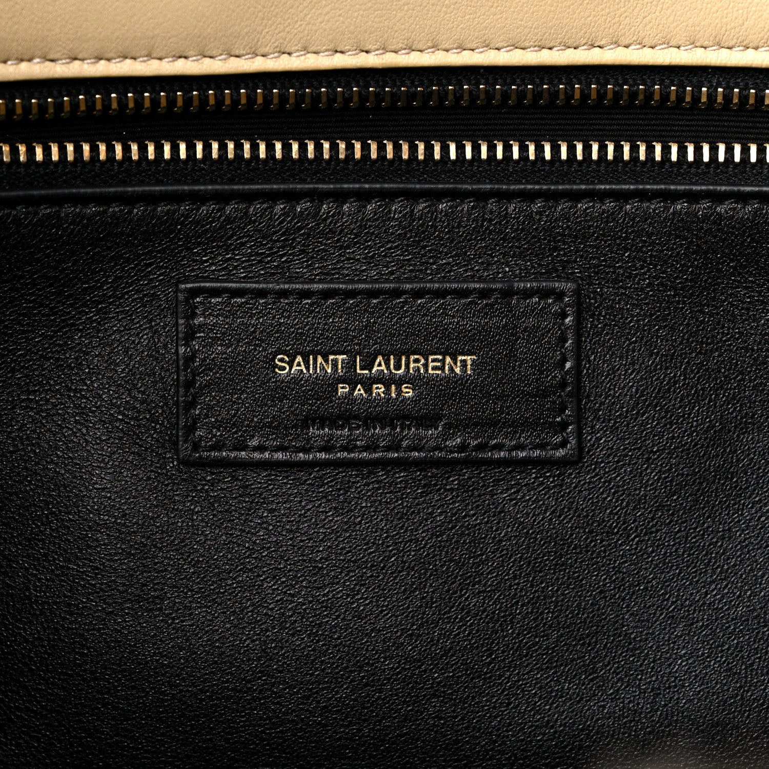 Saint Laurent Shearling Lambskin Quilted Sade Puffer Envelope Clutch Natural Beige 7 of 13