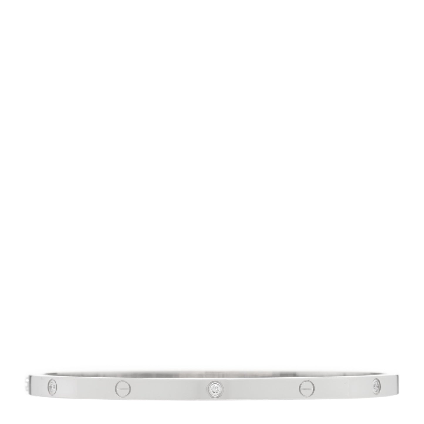 18K White Gold 6 Diamond Small LOVE Bracelet 18