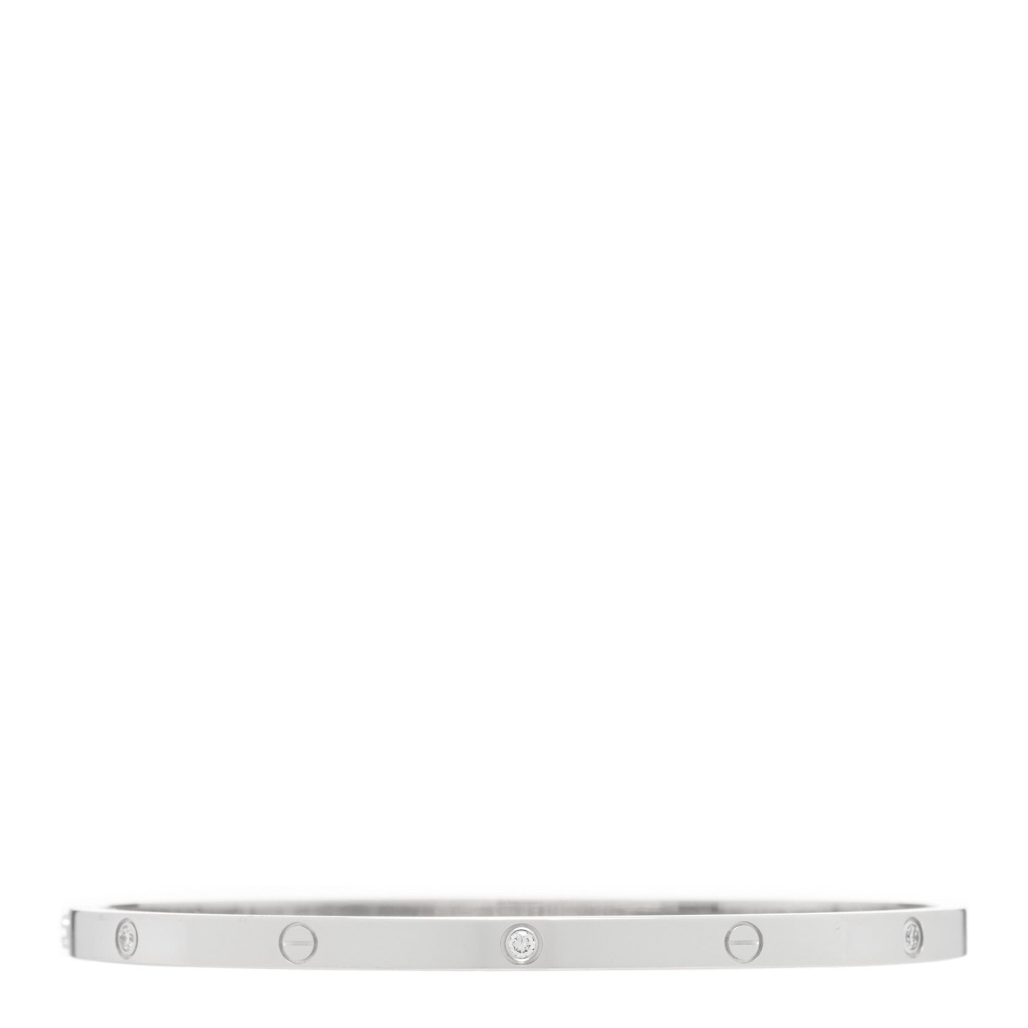 Cartier 18K White Gold 6 Diamond Small LOVE Bracelet 18 2 of 5