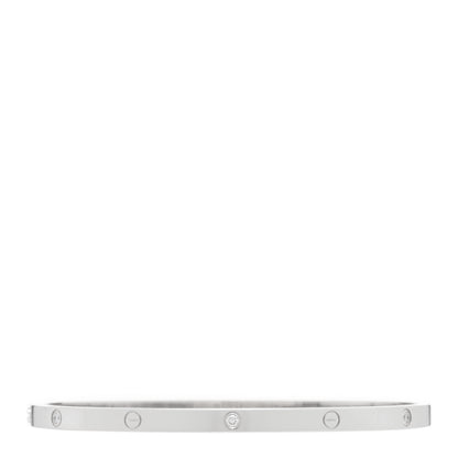 Cartier 18K White Gold 6 Diamond Small LOVE Bracelet 18 2 of 5