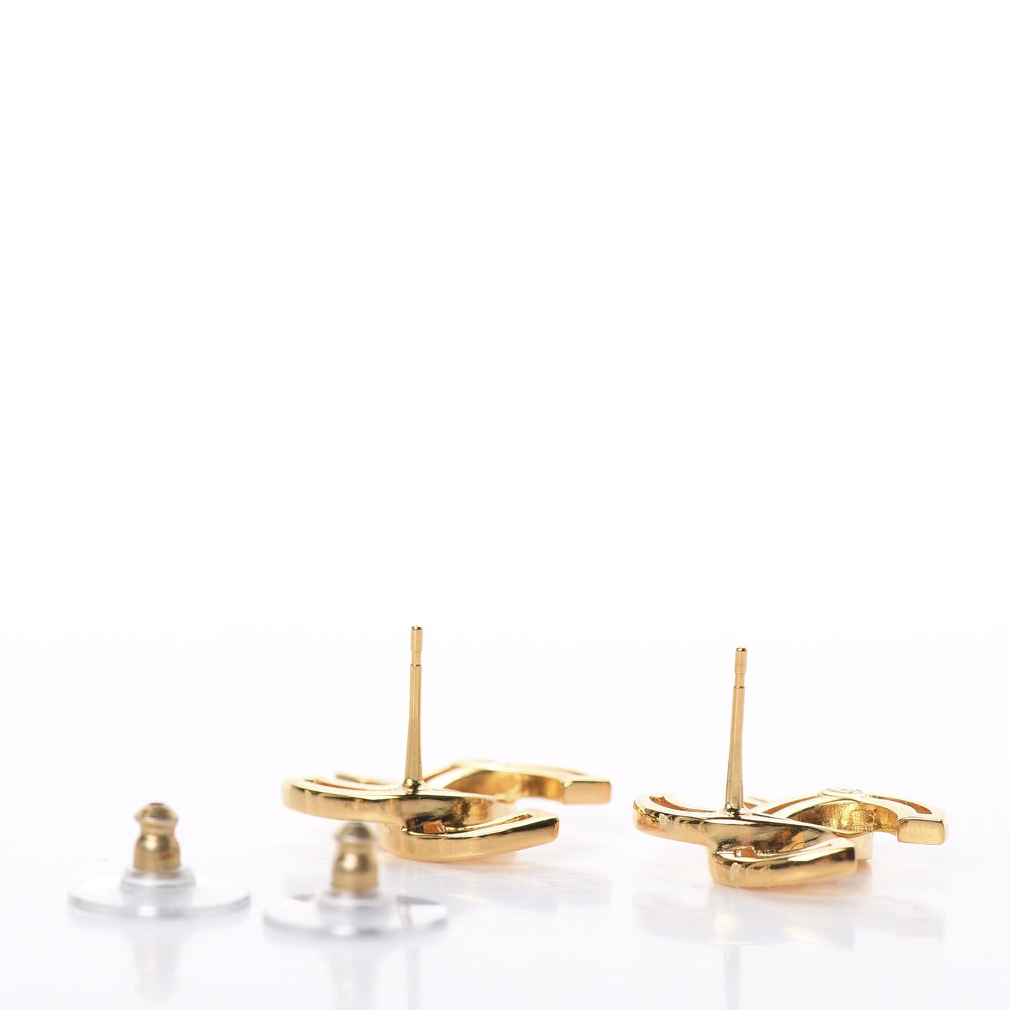 Metal Obazine CC Earrings Gold